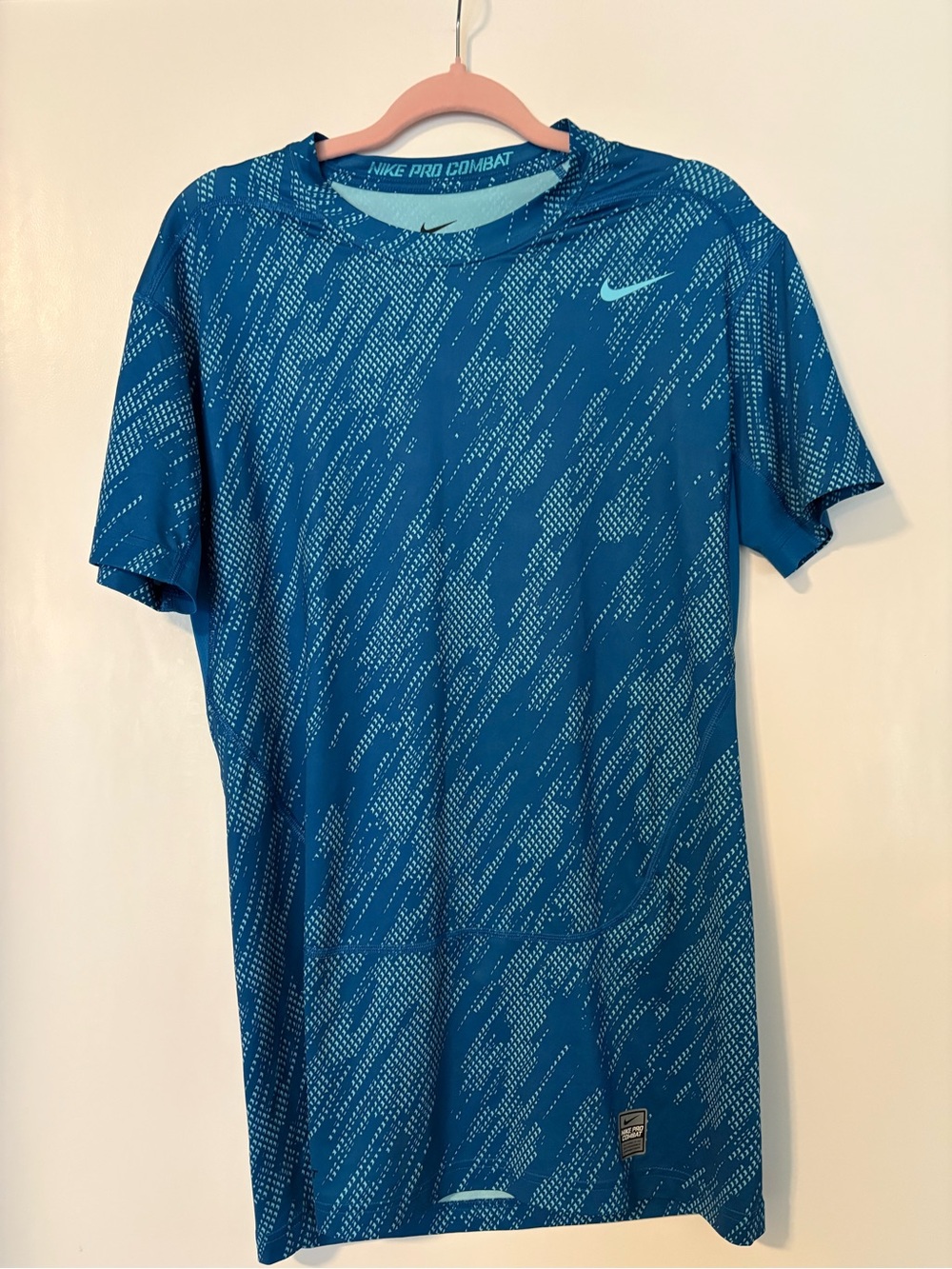 Nike Men’s Teal Blue Short-Sleeve Dri-FIT Training Tee